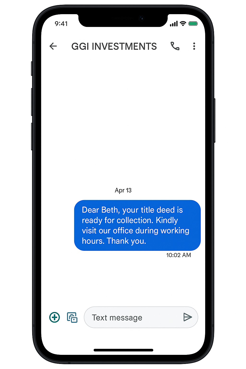 Notification from GGI INVESTMENTS